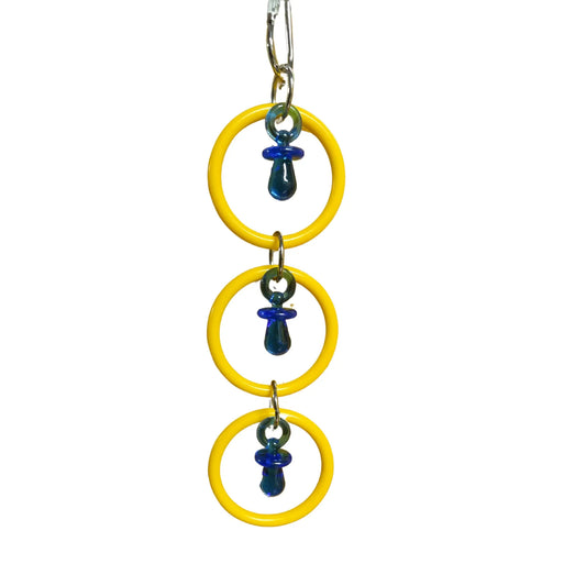 3 rings with dummies bird toy