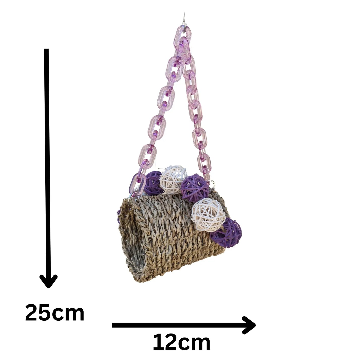 Small Tunnel with Cane Balls and Chain Bird Toy Lou Lou Bells Bird Toys