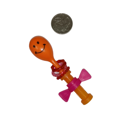 Smiley Face Maraca Foot Toy Lou Lou Bells Bird Toys