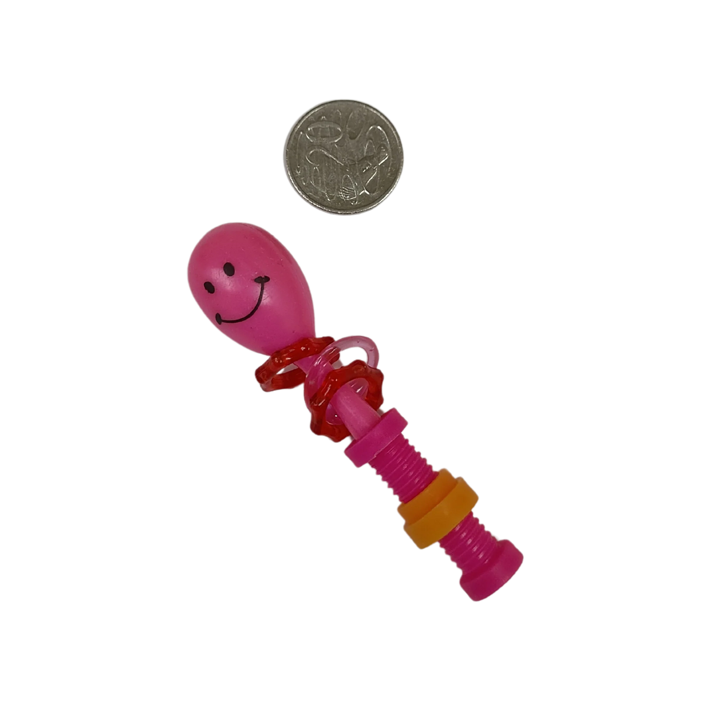 Smiley Face Maraca Foot Toy Lou Lou Bells Bird Toys