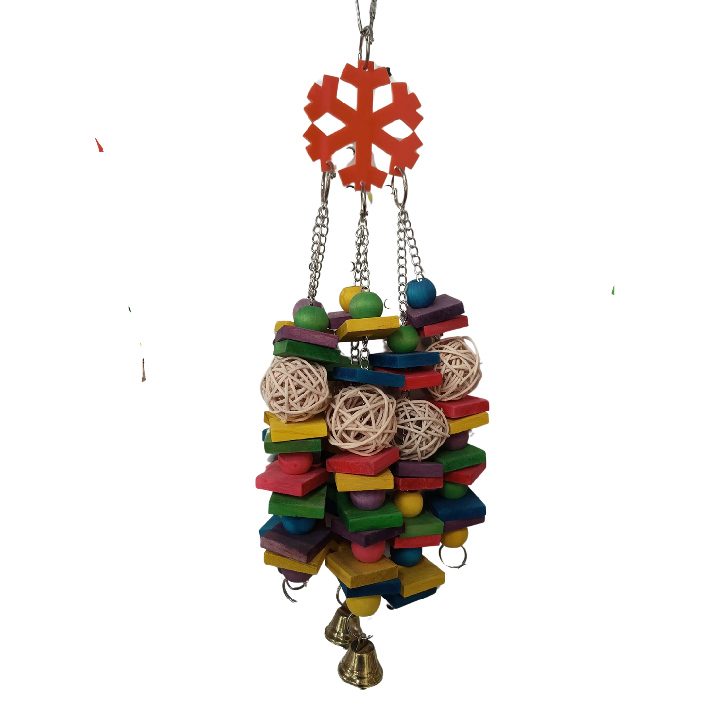 Snow Flake Dangle Bird Toy Lou Lou Bells Bird Toys