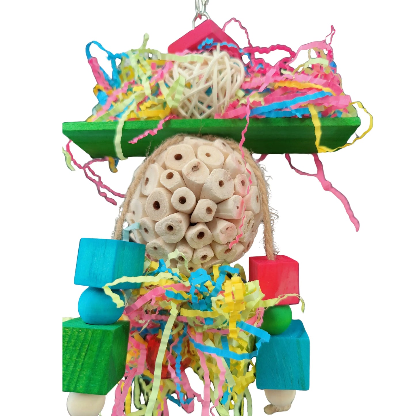 close up sola jellyfish bird toy