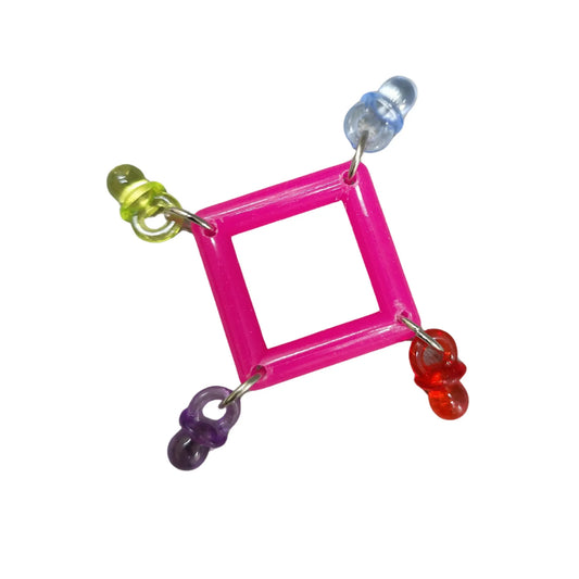 acrylic square with dummies foot toy