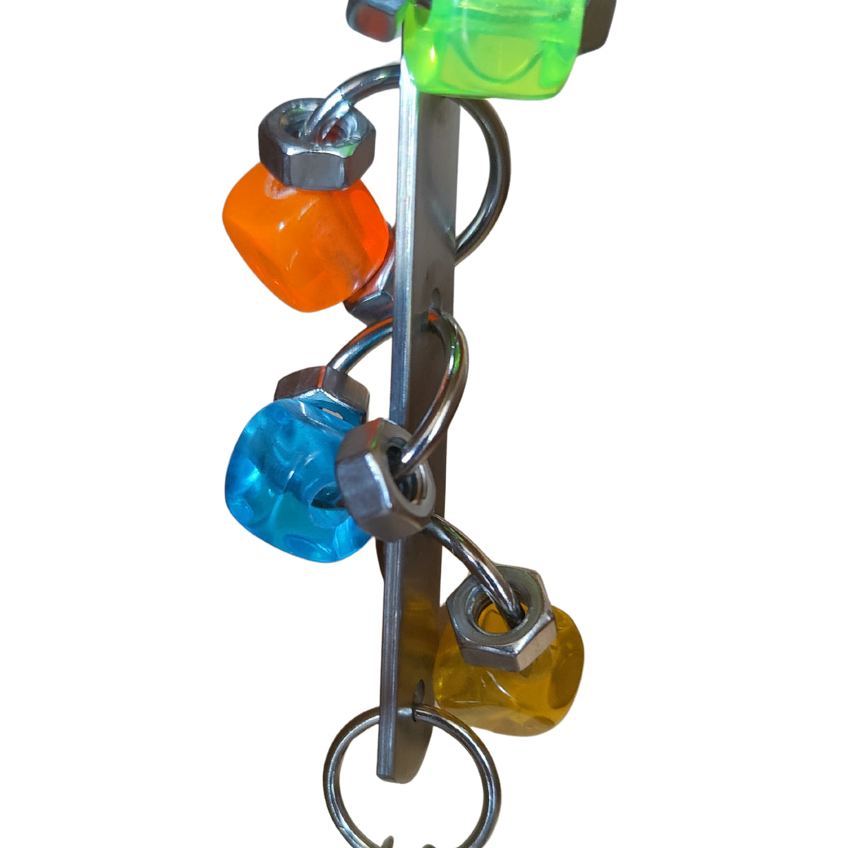 Stainless Steel Nuts and Cubes Bird Toys Lou Lou Bells Bird Toys