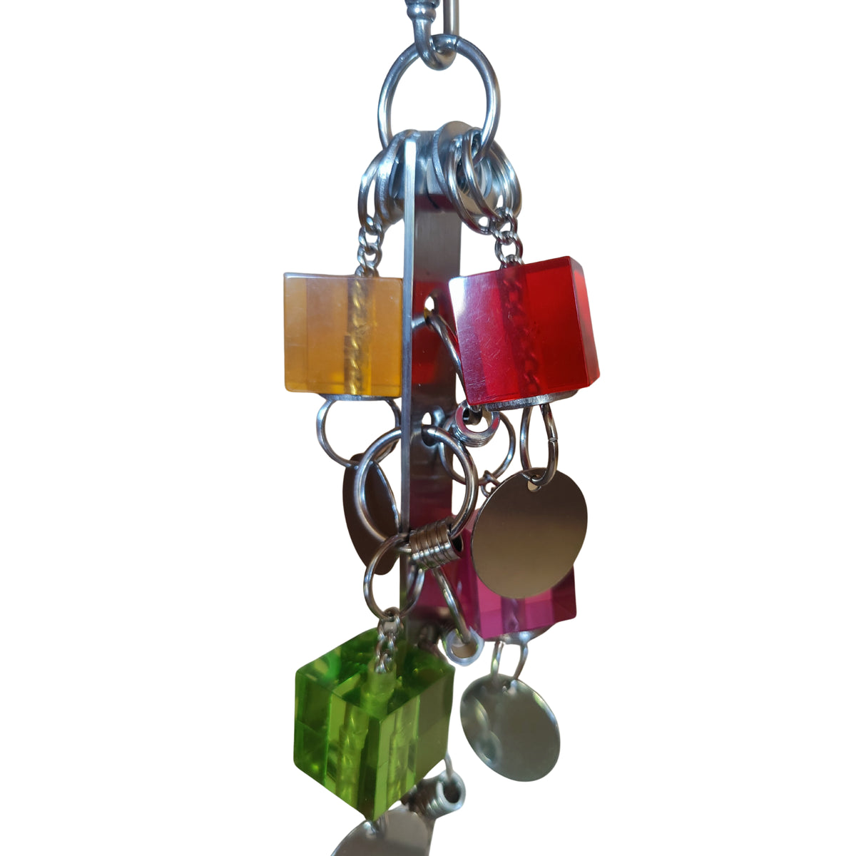 Stainless Steel with Acrylic Cubes Bird Toy Lou Lou Bells Bird Toys