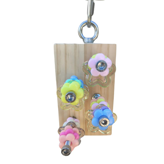 star and flower beads bird toy