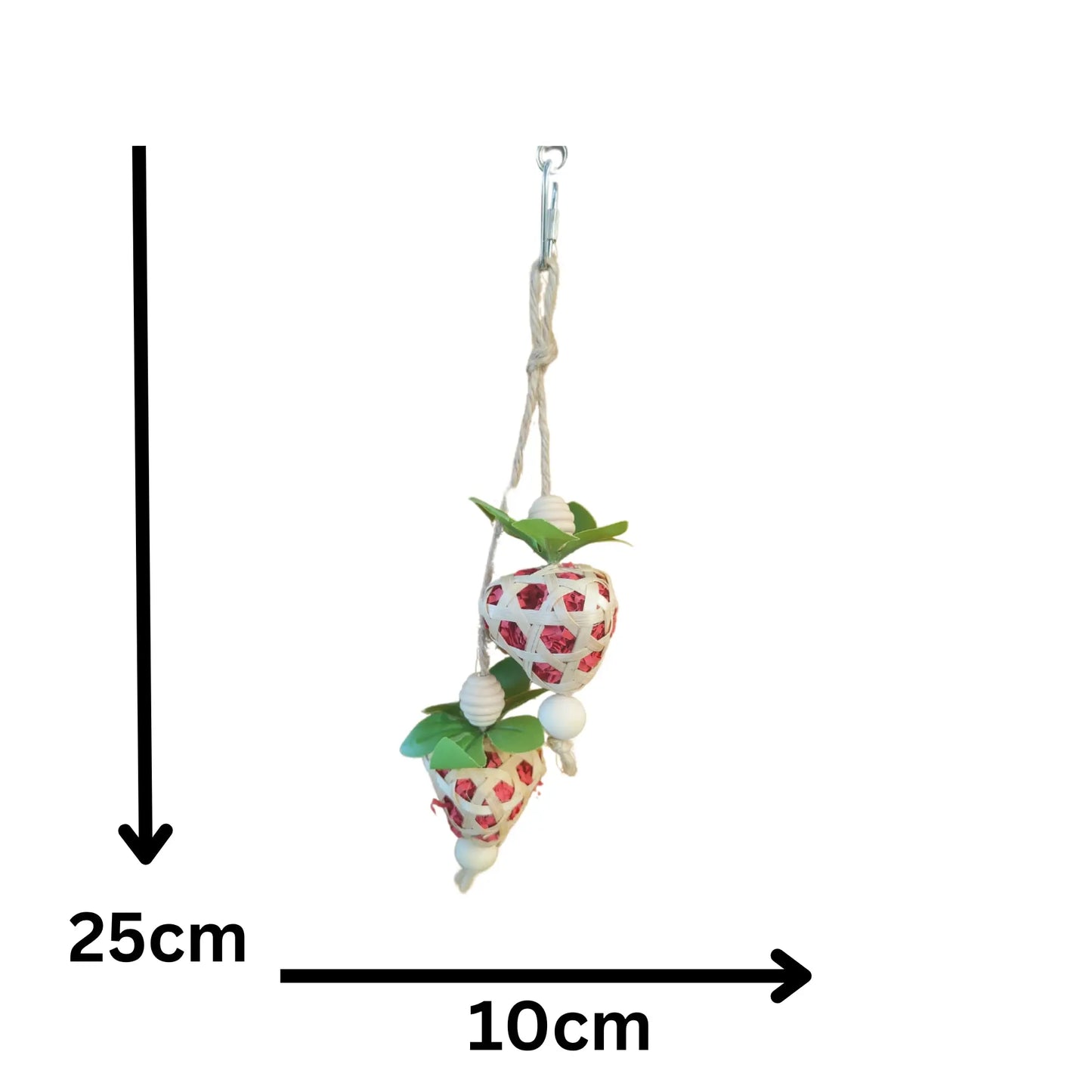 Strawberries Bird Toy Lou Lou Bells Bird Toys