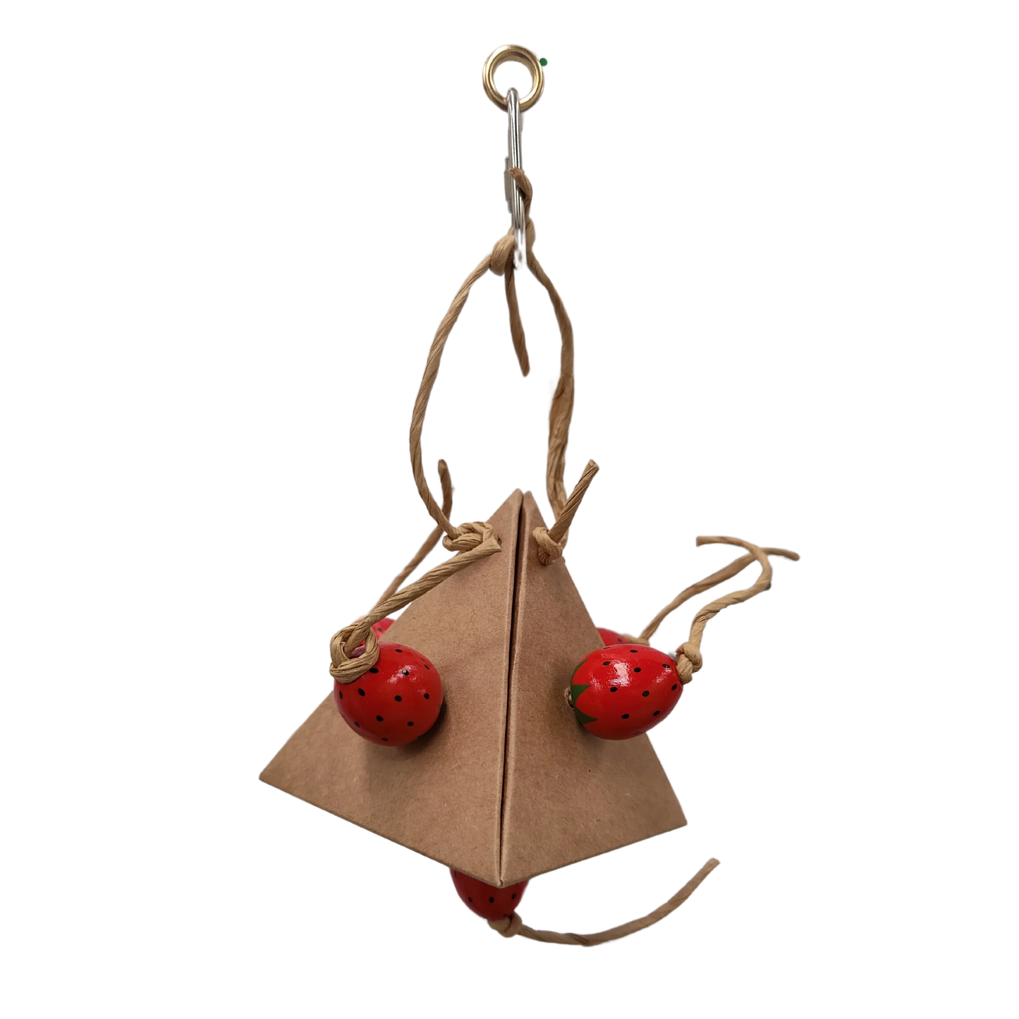 Strawberry Triangle Bird Toy Lou Lou Bells Bird Toys