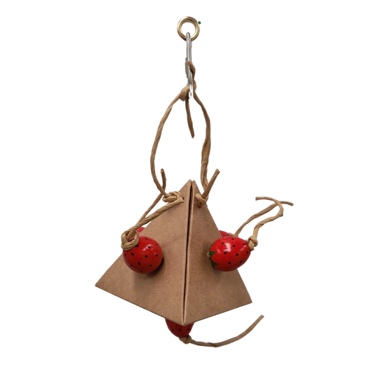 Strawberry Triangle Bird Toy Lou Lou Bells Bird Toys