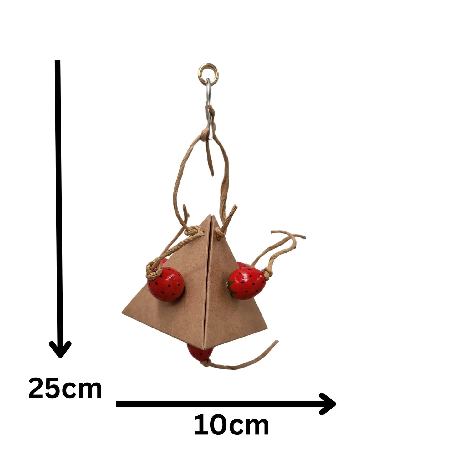 Strawberry Triangle Bird Toy Lou Lou Bells Bird Toys