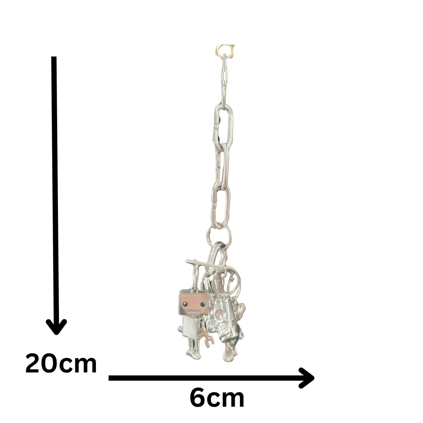 measurements of strong but cute bird toy