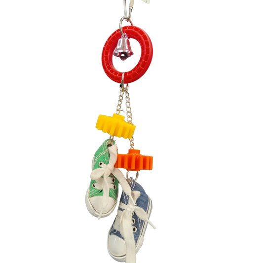 Two Shoes Bird Toy Lou Lou Bells Bird Toys