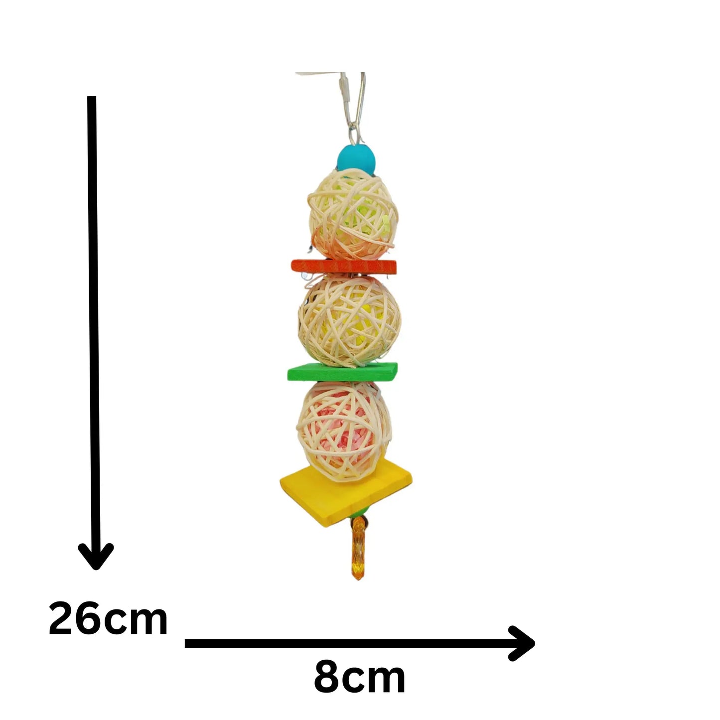 Three Cane Ball Bird Toy Lou Lou Bells Bird Toys