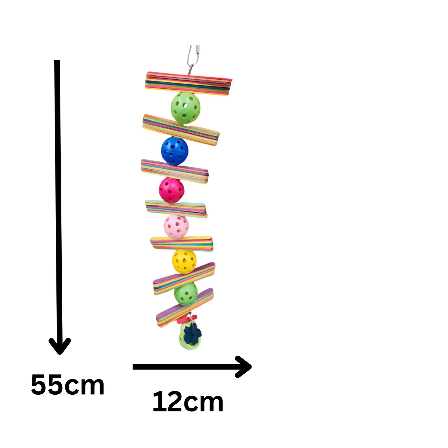 Tower of Pop Sticks and Balls Bird Toy Lou Lou Bells Bird Toys