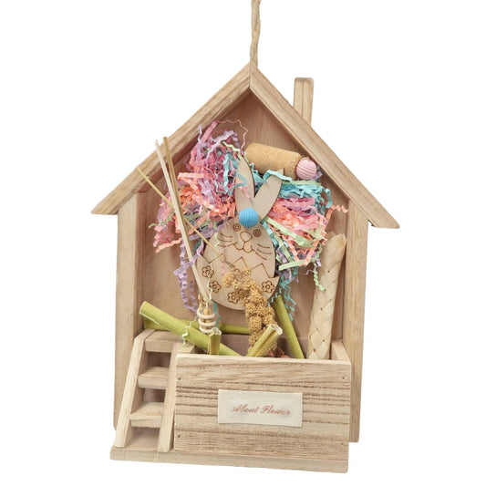 Wood house that you can put your your bird treats in