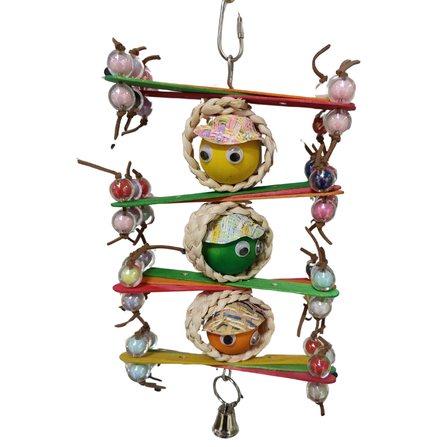 Tripple Faces Bird Toy Lou Lou Bells Bird Toys