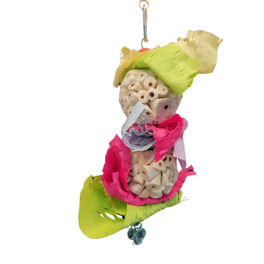 two sola balls bird toy thats great for birds to shred