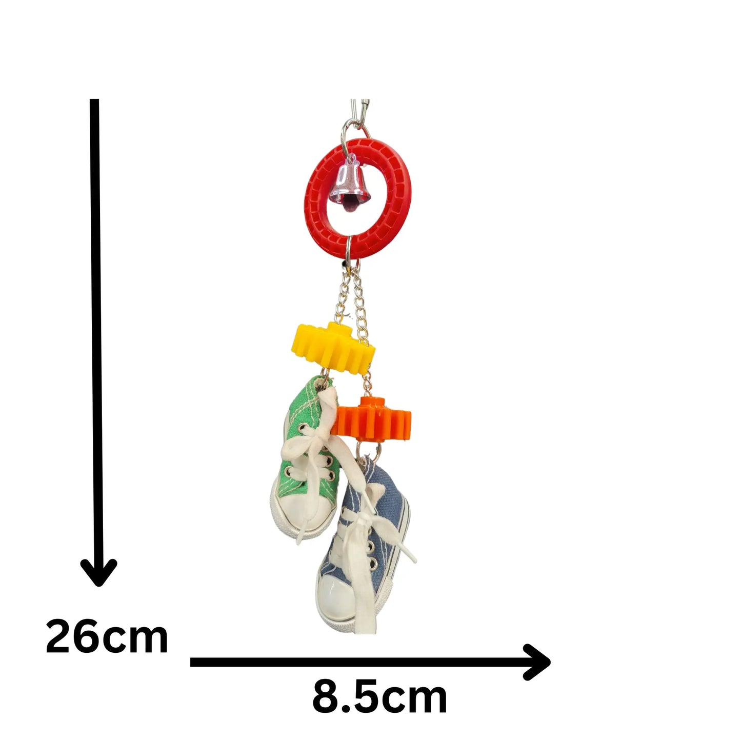 Two Shoes Bird Toy Lou Lou Bells Bird Toys