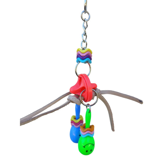 wiggle rings and maracas bird toy