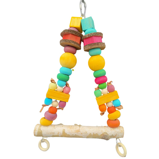 colourful wood ball swing