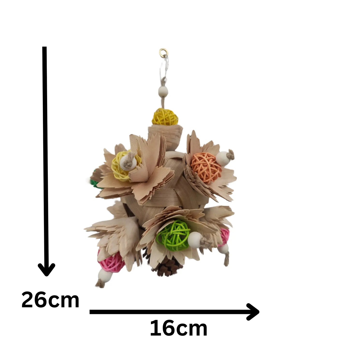 Wood Flower Ball Bird Toy Lou Lou Bells Bird Toys