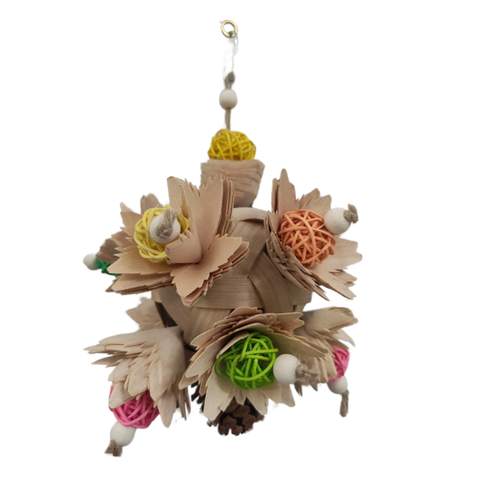 Wood Flower Ball Bird Toy Lou Lou Bells Bird Toys