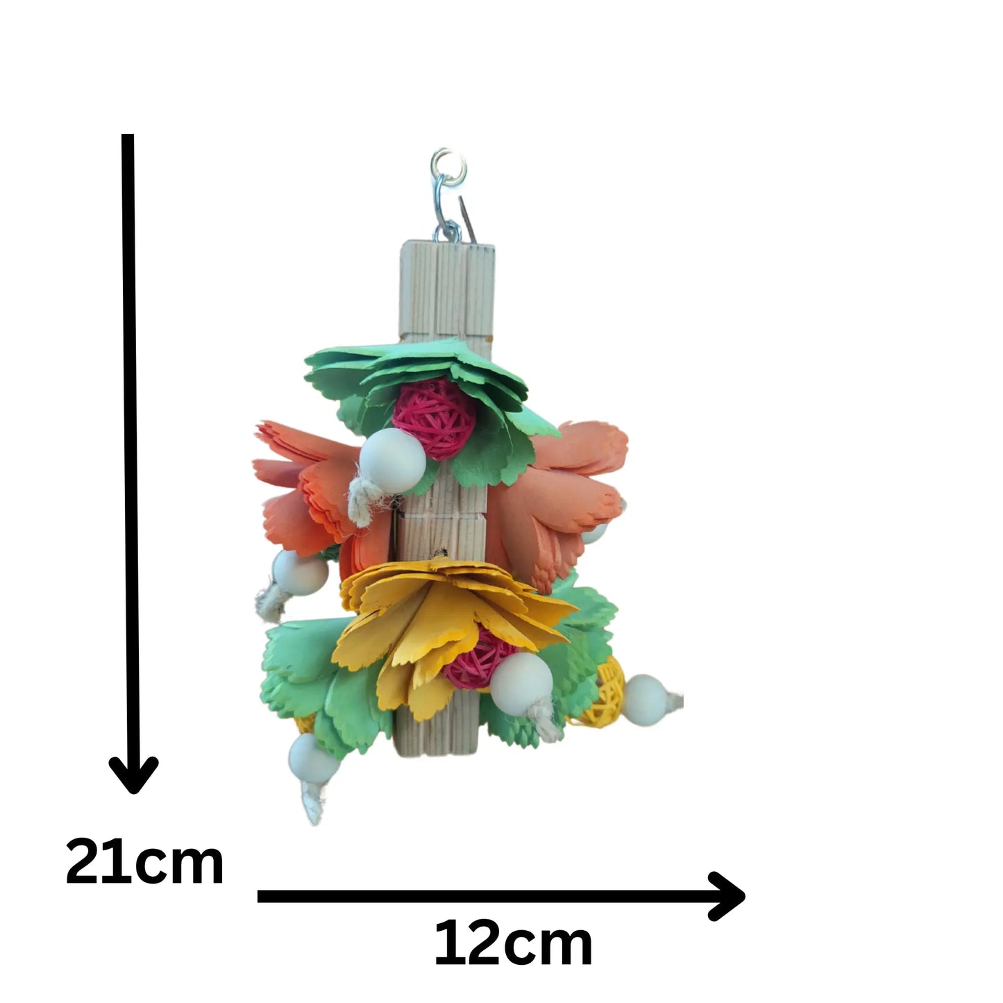 Wood Flowers Bird Toy Lou Lou Bells Bird Toys