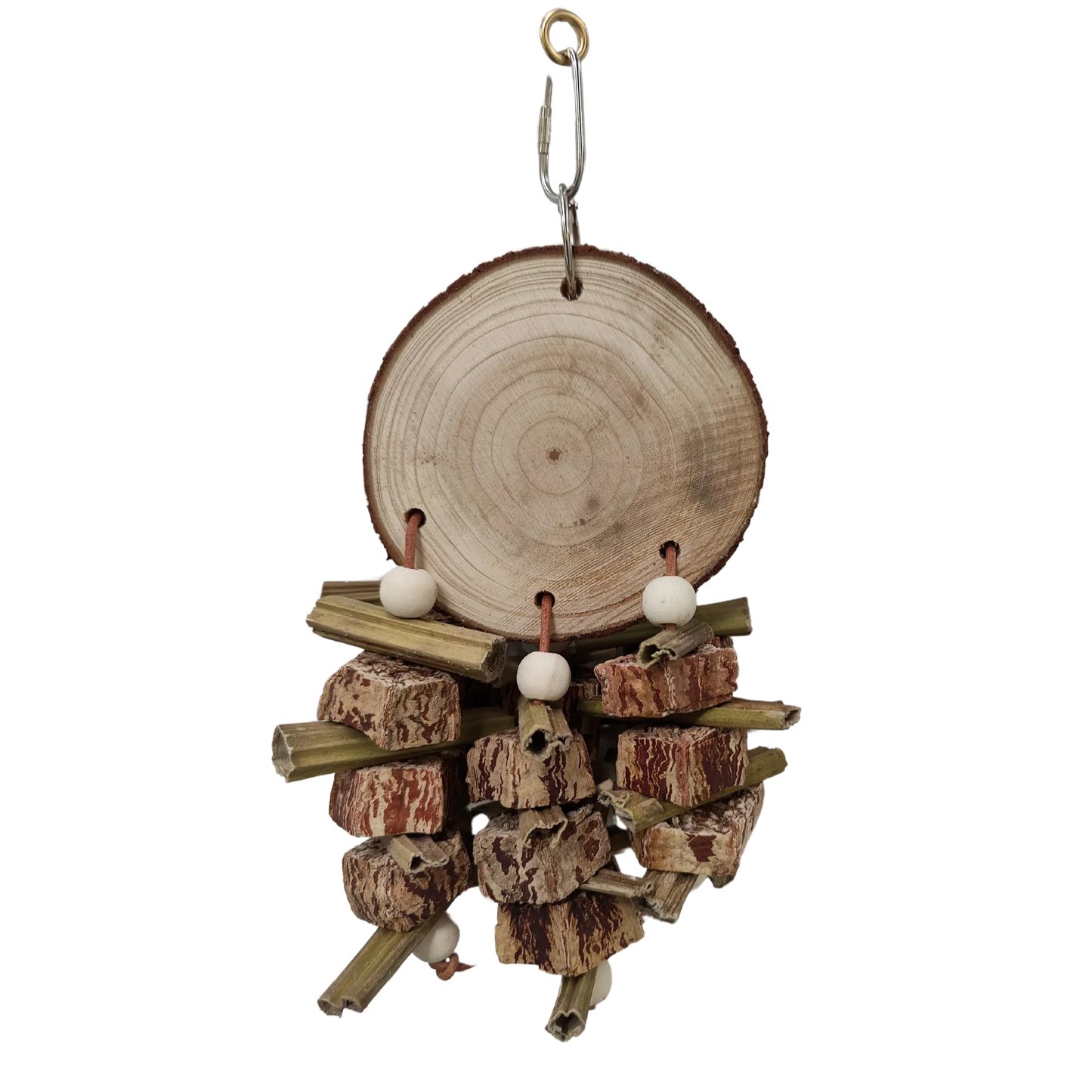 Natural Ring with Mahogany Pods Bird Toy Lou Lou Bells Bird Toys