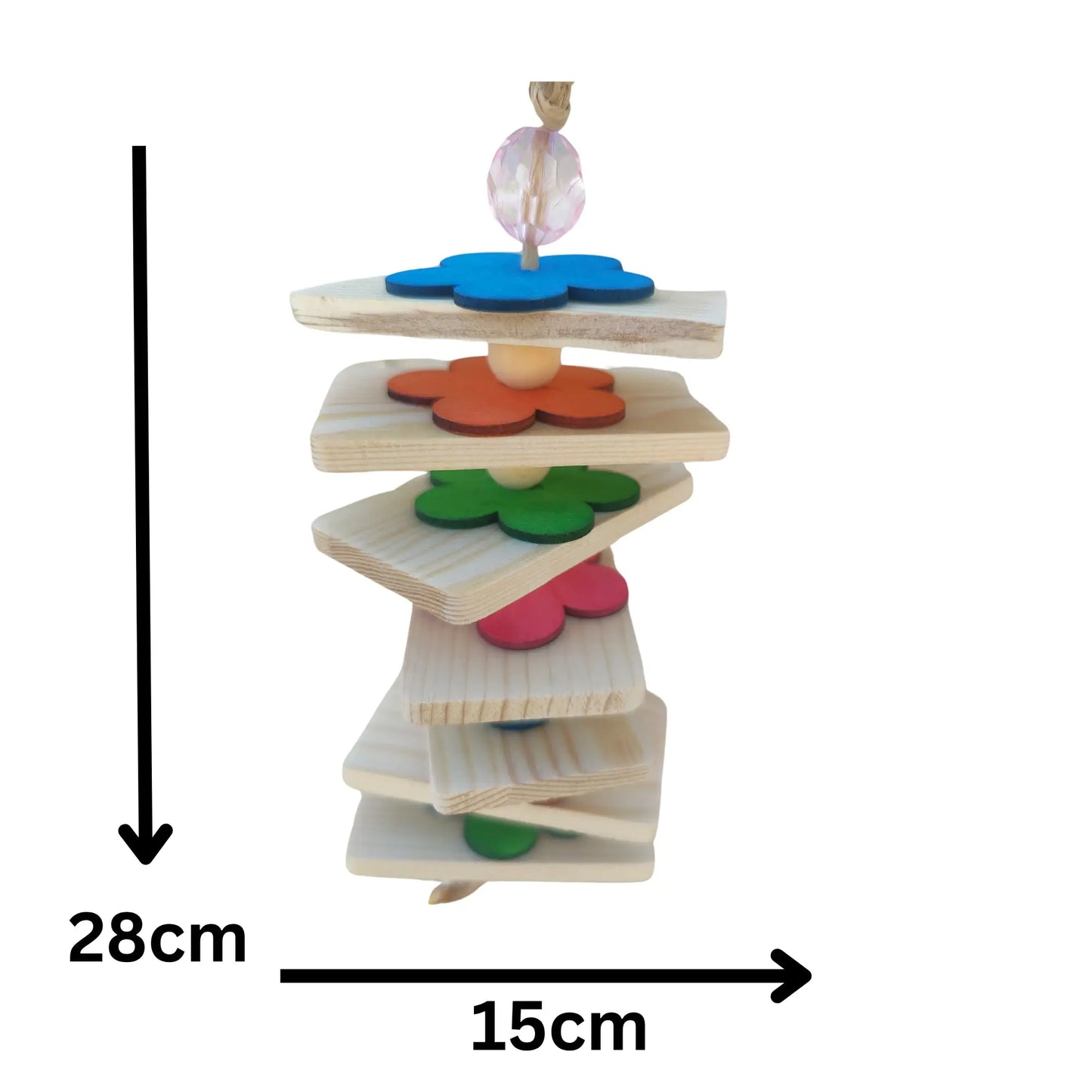 wood flower stack measurements
