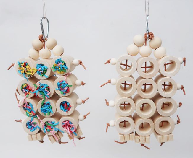 Wooden Peek a Boo Bird Toy Lou Lou Bells Bird Toys