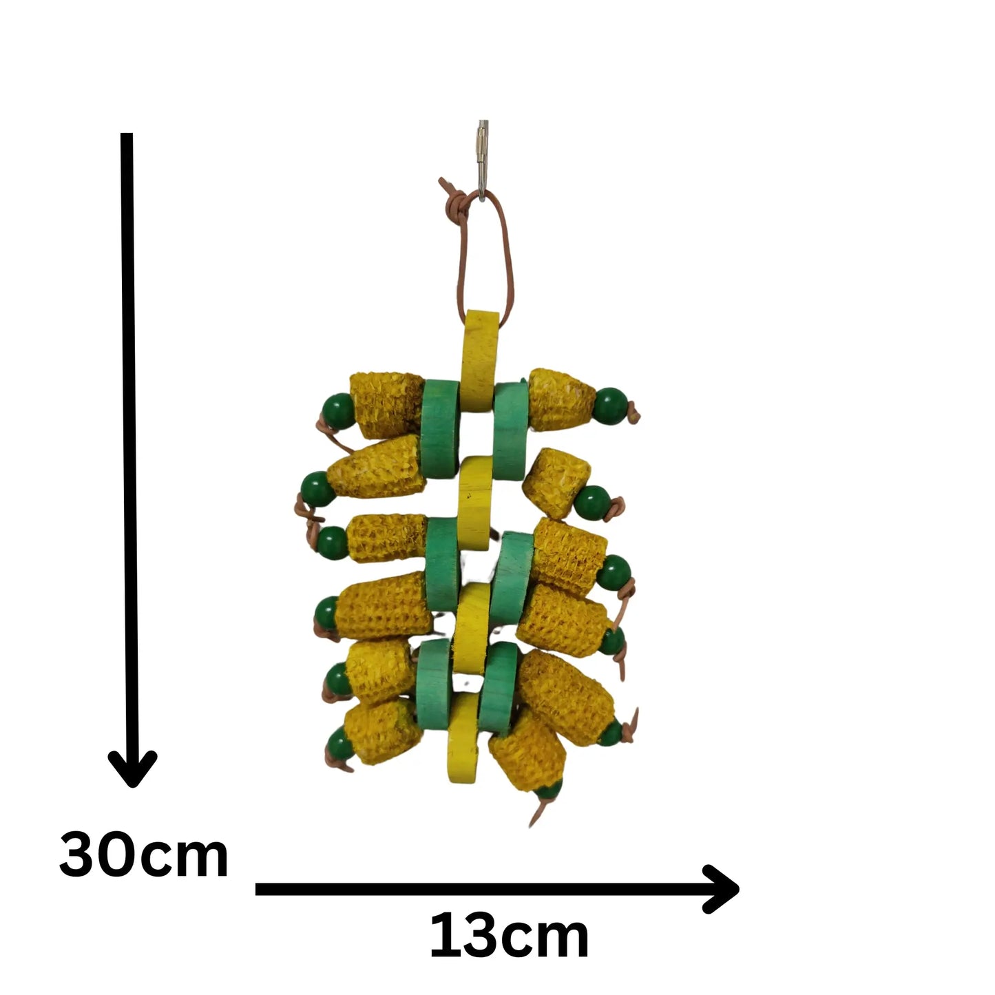 Coloured Corn Husks Bird Toy Lou Lou Bells Bird Toys