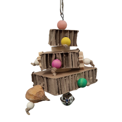 Cardboard Tower Bird Toy Lou Lou Bells Bird Toys