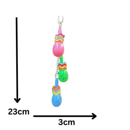 3 Maracas Hanging Bird Toy Lou Lou Bells Bird Toys