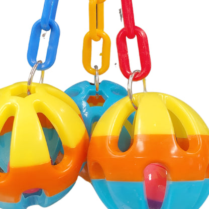 3 Plastic Balls Large Bird Toy