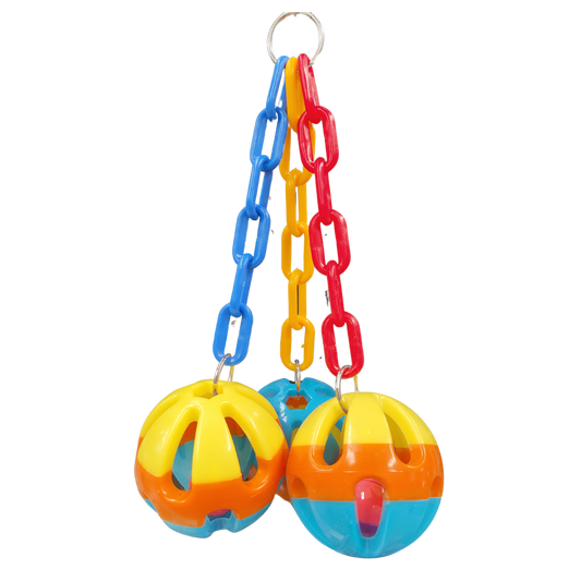 3 Plastic Balls Large Bird Toy