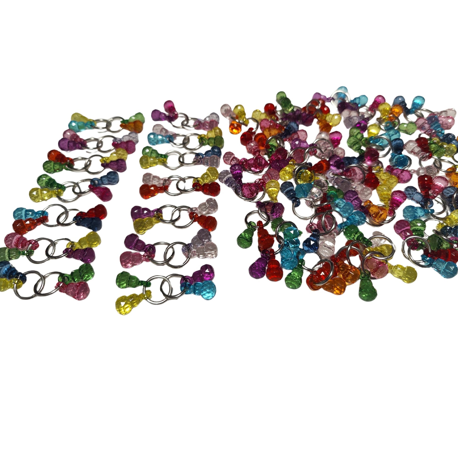 4 Diamond Dummies Foot Toy x 4 Lou Lou Bells Bird Toys