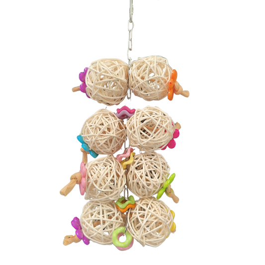 8 cane Balls Bird Toys Lou Lou Bells Bird Toys