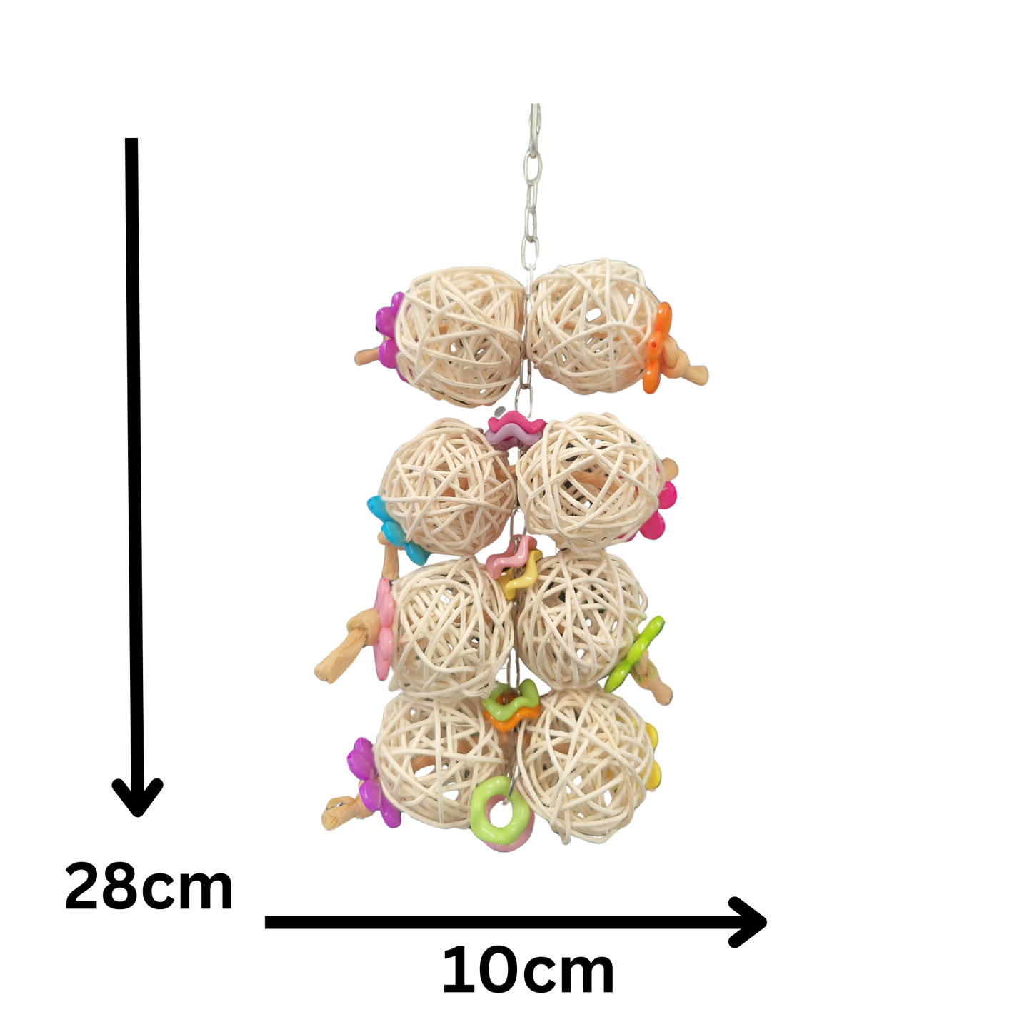 measurements 8 Balls Bird Toys Lou Lou Bells Bird Toys