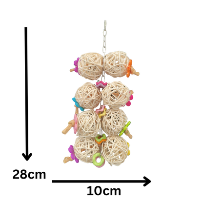 measurements 8 Balls Bird Toys Lou Lou Bells Bird Toys