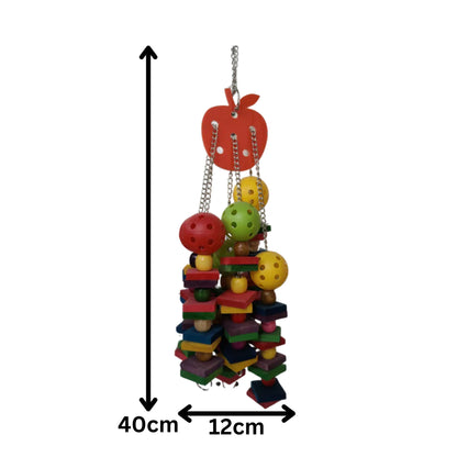 Apple Dangle Bird Toy