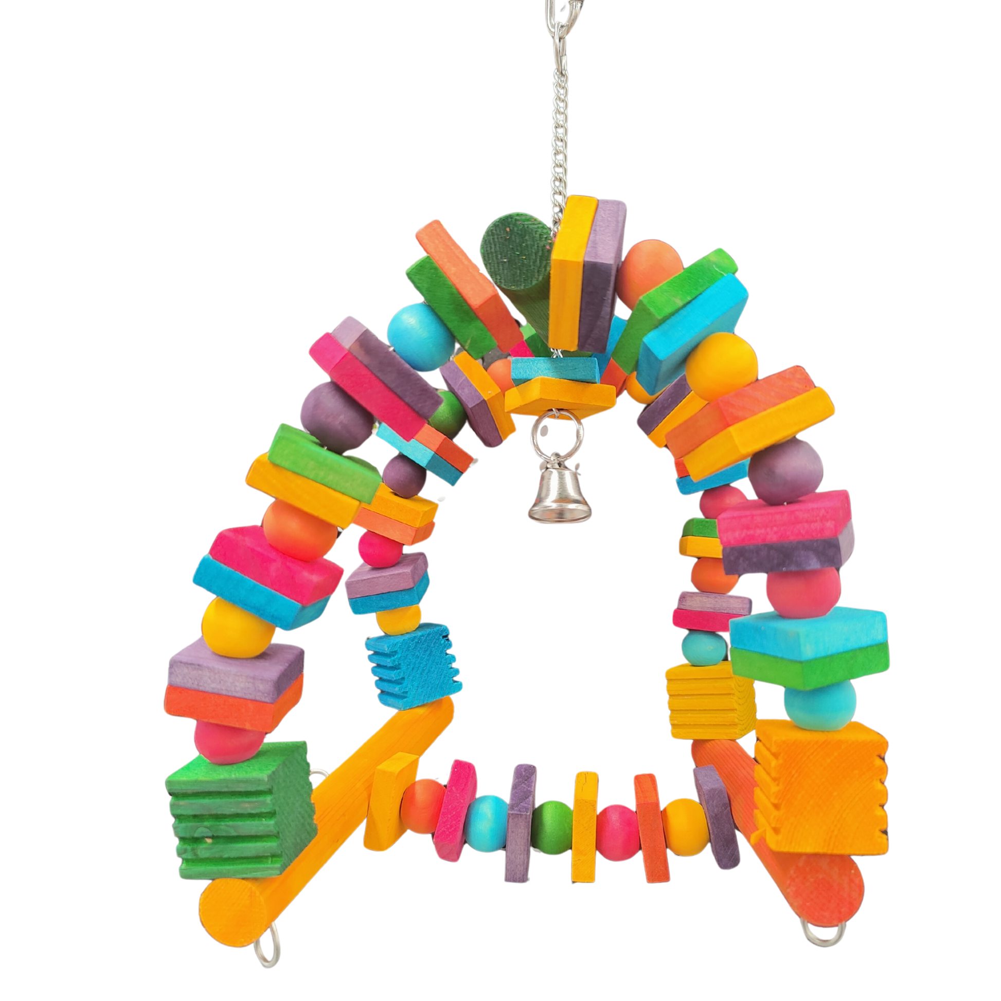 side view arch swing bird toy