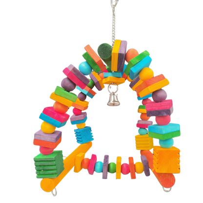 side view arch swing bird toy
