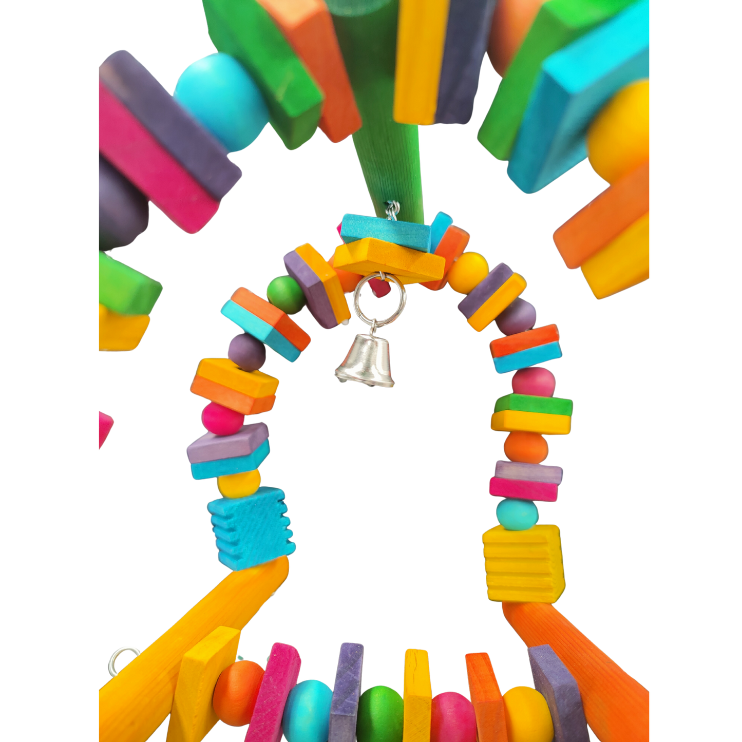 close up 2 Arch Swing Bird Toy Lou Lou Bells Bird Toys