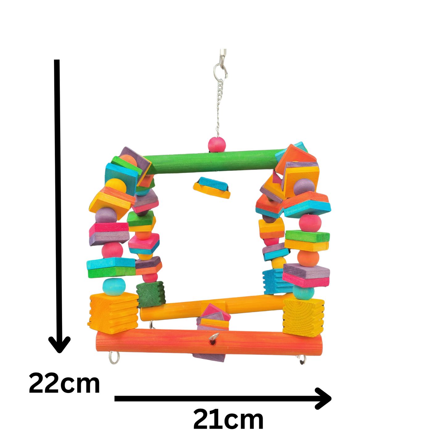 Measurements of the Arch Swing Bird Toy Lou Lou Bells Bird Toys