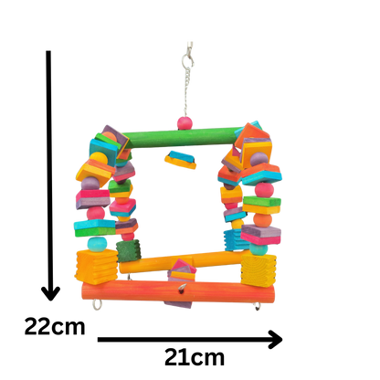 Measurements of the Arch Swing Bird Toy Lou Lou Bells Bird Toys