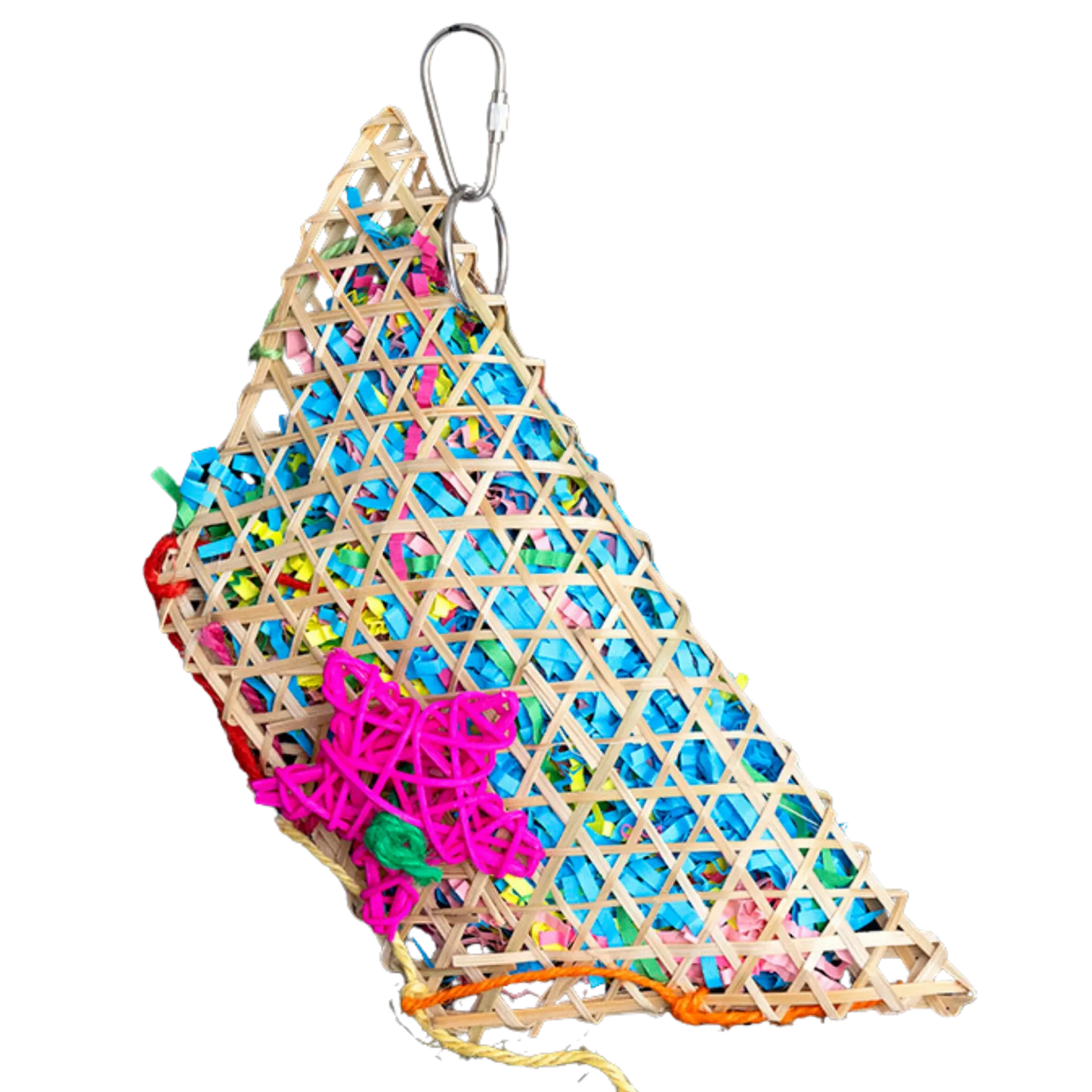 Bamboo Woven Filled Purse Bird Toy