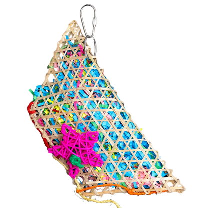 Bamboo Woven Filled Purse Bird Toy