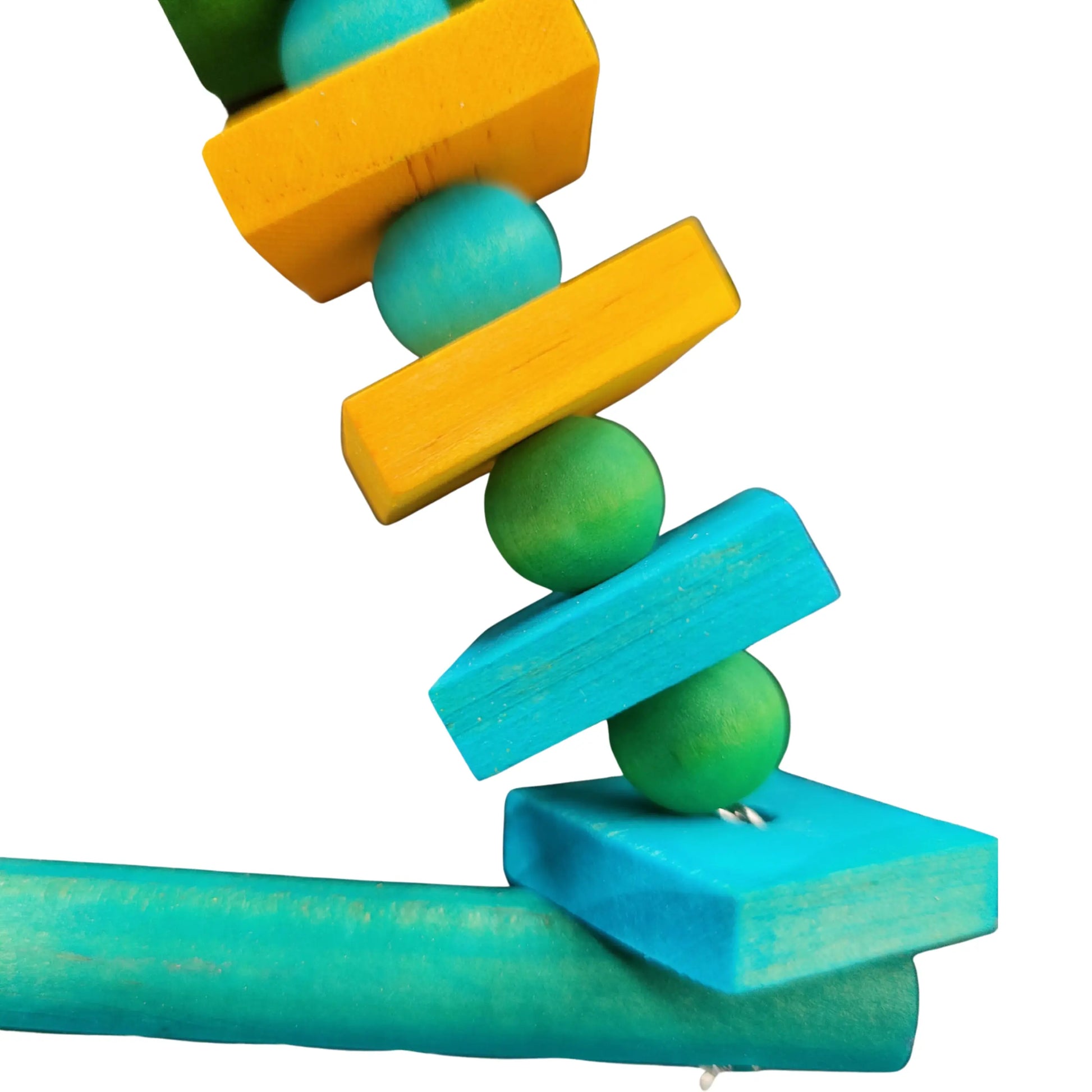 close up of the BGY swing bird toy
