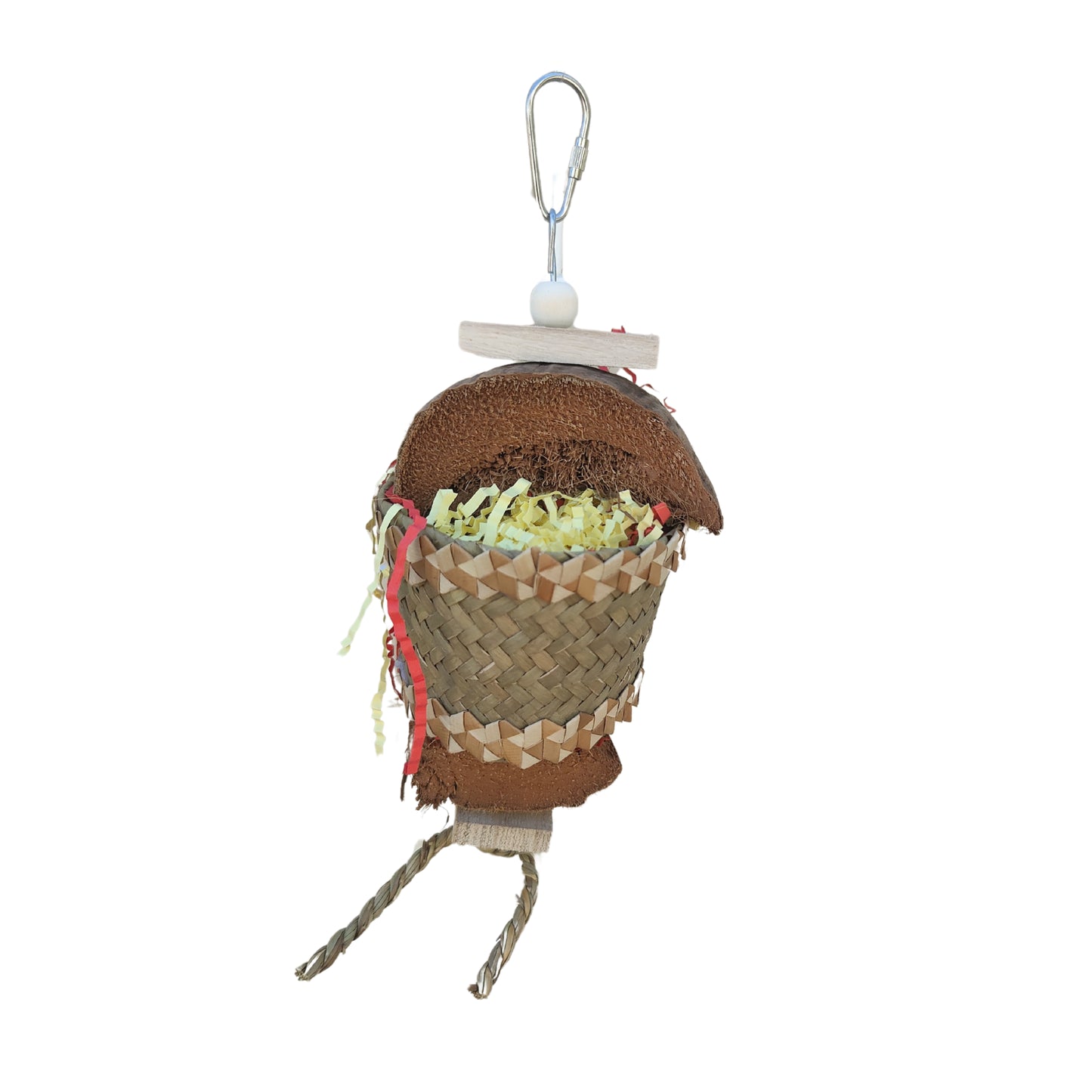 Single Coconut Top Bird Toy