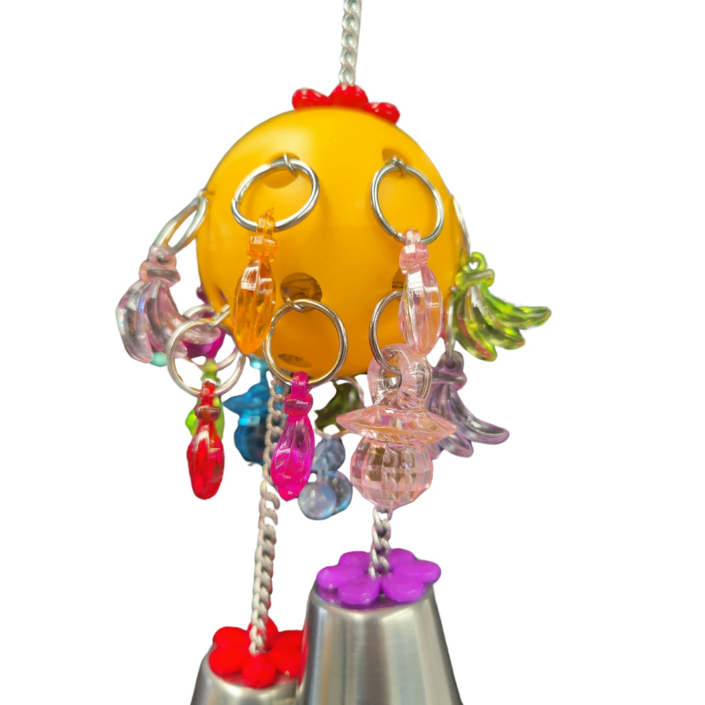 close up pull ball bird toy
